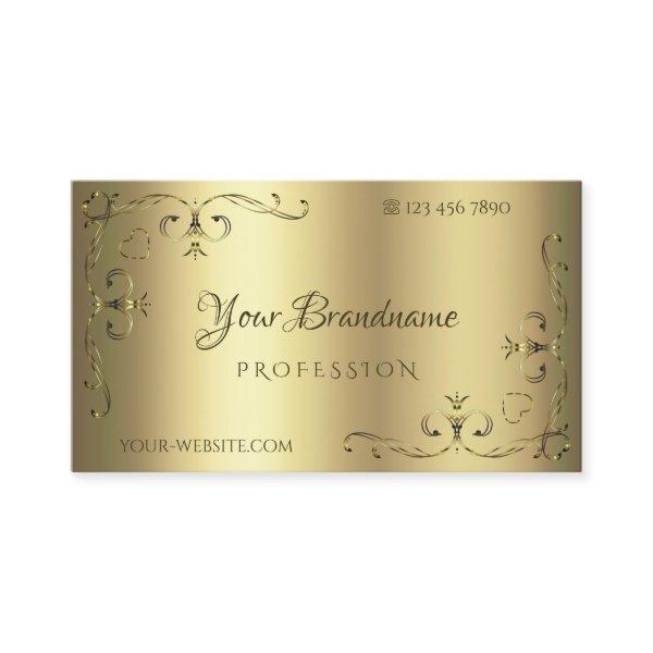 Luxurious Gold Ornate Corners Elegant Golden Decor