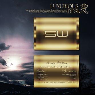 Luxurious Gold Shimmer Effect and Faux 3D Initials