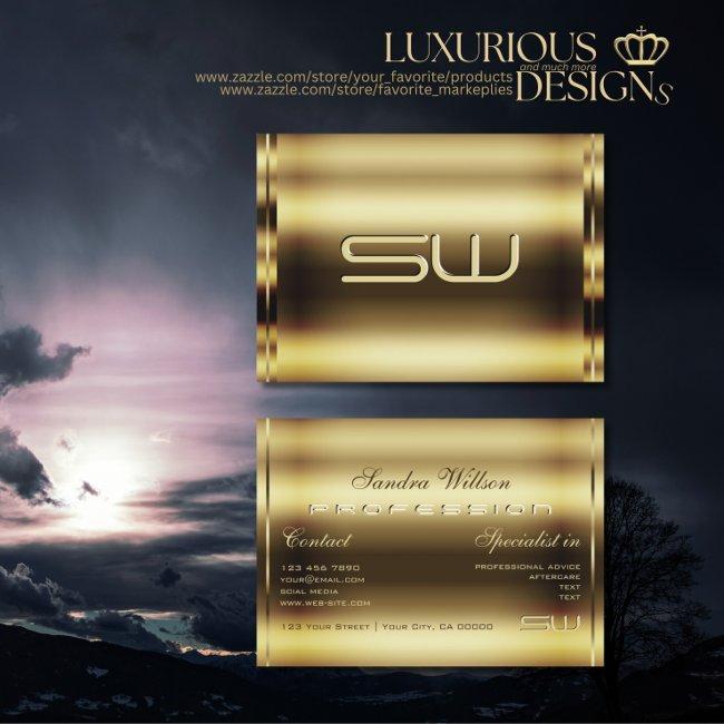 Luxurious Gold Shimmer Effect and Faux 3D Initials