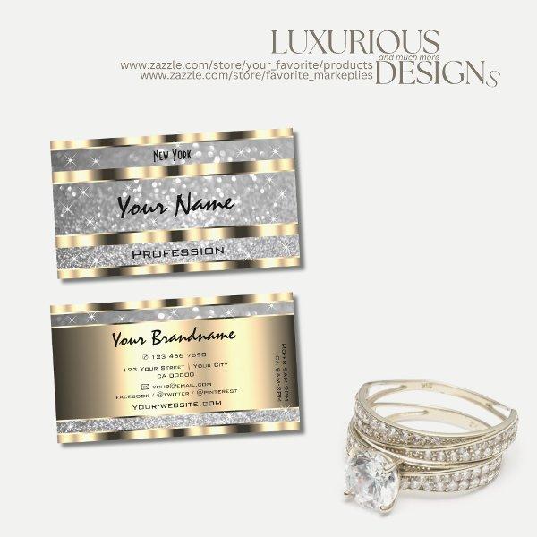 Luxurious Gold Silver Glitter Stars Spark Graphics