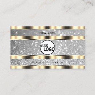 Luxurious Gold Silver Glitter Stars Sparkle Logo