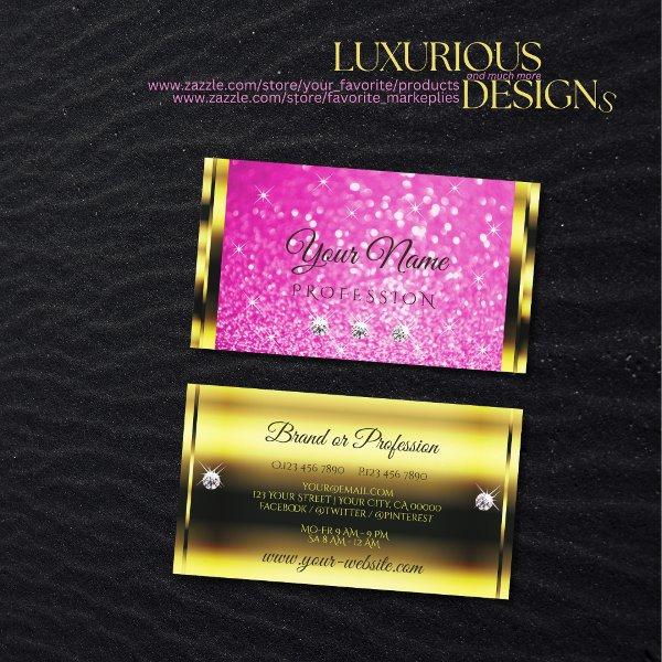 Luxurious Gold Sparkle Girly Pink Glitter Stars