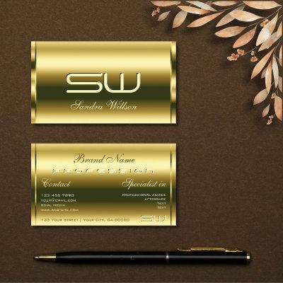 Luxurious Gold Sparkling Effect Monogram Quality