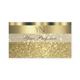 Luxurious Gold Sparkling Glitter Monogram Shimmery
