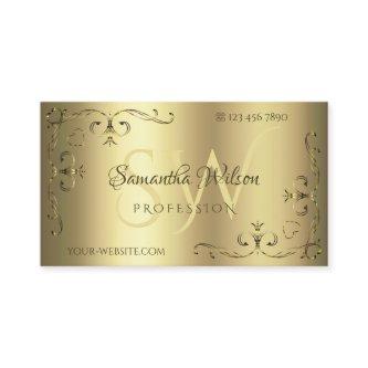 Luxurious Golden Ornate Corners with Initials Gold