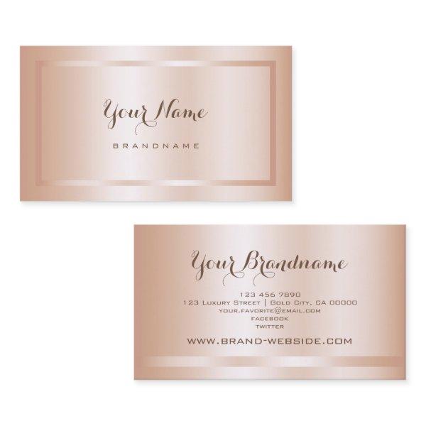 Luxurious Light Rose Gold Style Simple and Decent