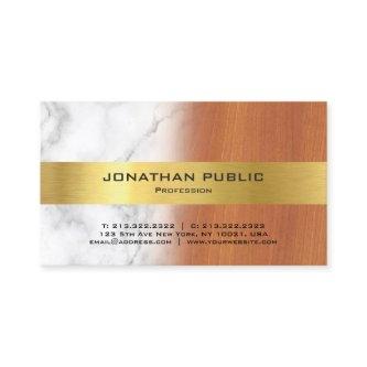 Luxurious Marble Wood Gold Elegant Professional