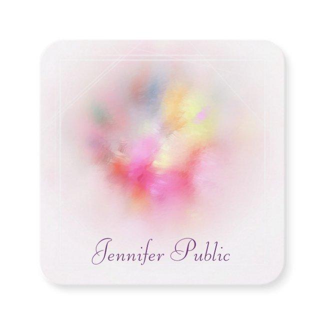Luxurious Modern Colorful Abstract Art Template Square