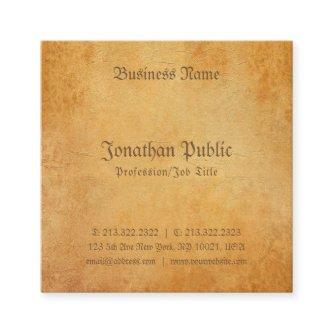 Luxurious Nostalgic Old Paper Look Professional Square
