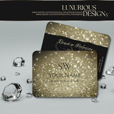 Luxurious Platinum Glitter Luminous Stars Initials
