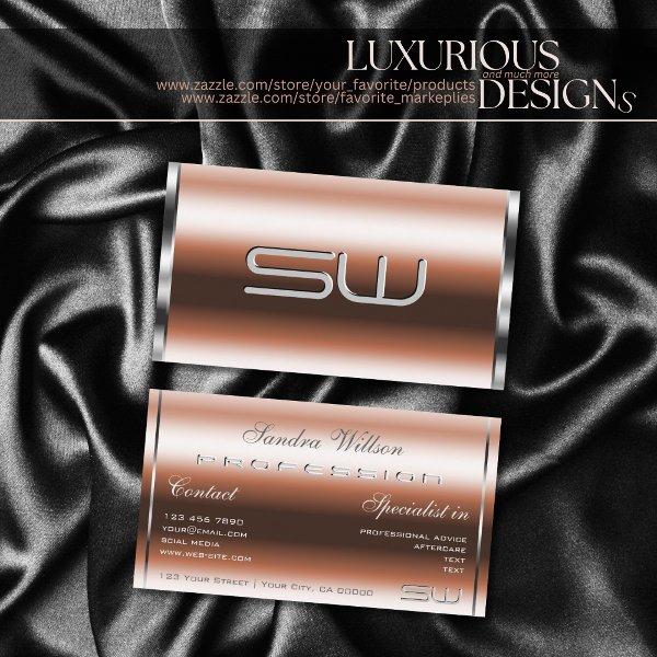 Luxurious Rose Gold and Silver with 3D Initials