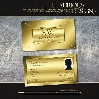Luxurious Shimmery Gold with Monogram and Photo
