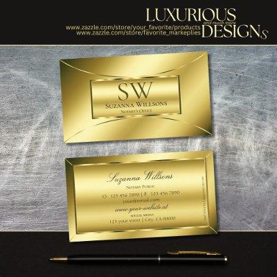 Luxurious Shimmery Gold with Monogram Professional