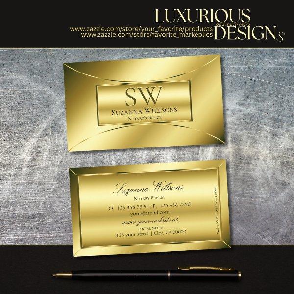 Luxurious Shimmery Gold with Monogram Professional