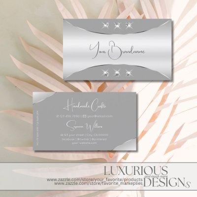 Luxurious Silver and Gray with Sparkling Diamonds