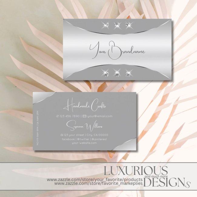 Luxurious Silver and Gray with Sparkling Diamonds