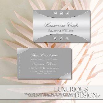 Luxurious Silver and Grey with Sparkling Diamonds