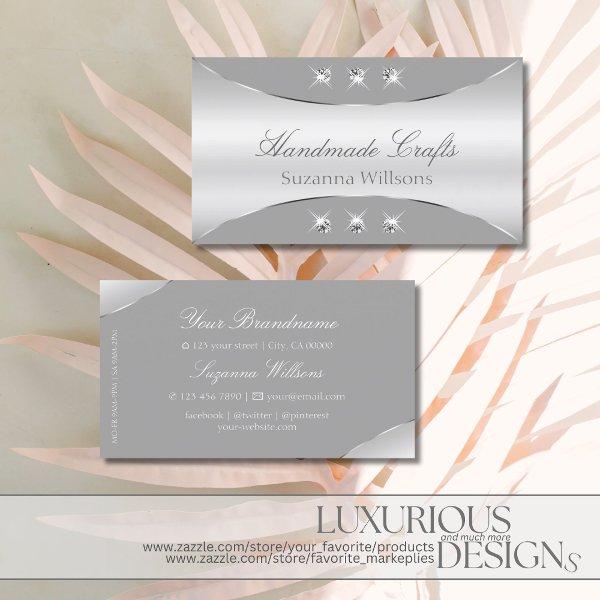 Luxurious Silver and Grey with Sparkling Diamonds
