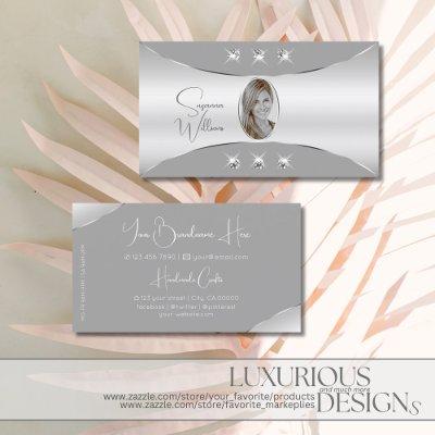 Luxurious Silver Gray with Diamonds and Photo Luxe