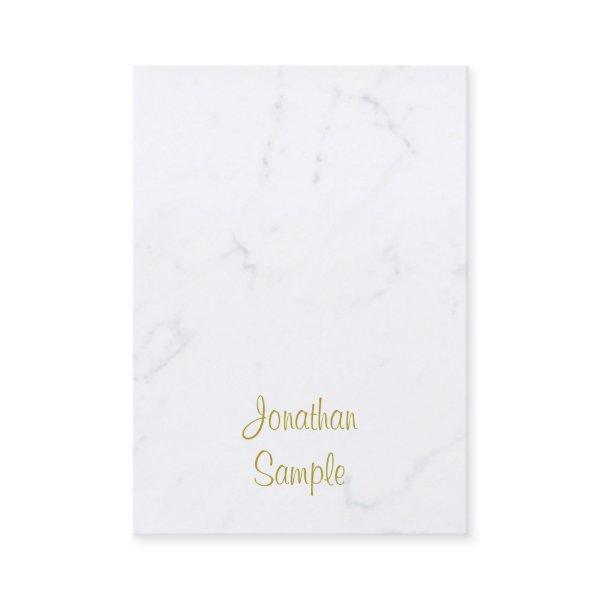 Luxurious Template Modern White Marble Gold Script