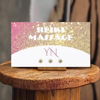 Luxurious White Pink Gold Sparkle Glitter Monogram