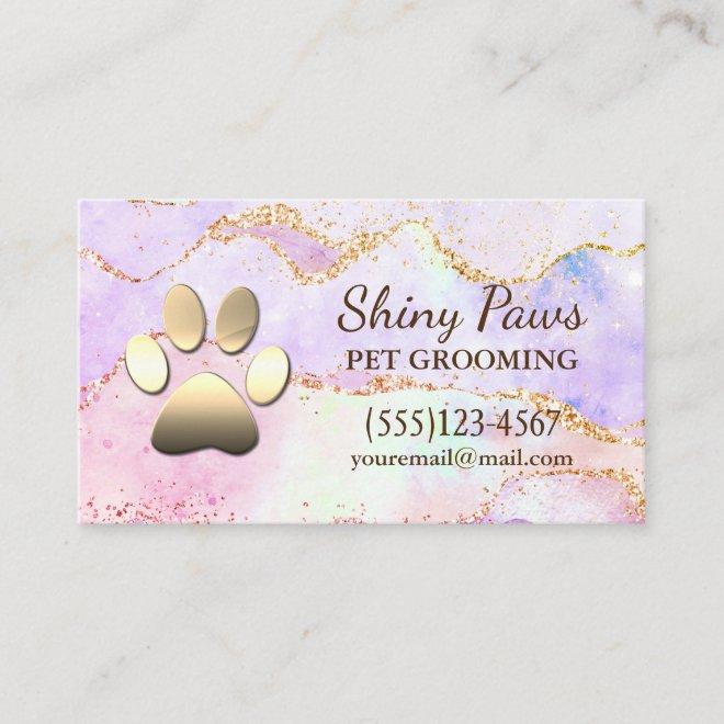 Luxury Agate Glitter Dog Paw Pet Grooming