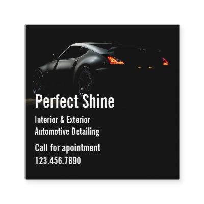 Luxury Auto Detailing Car Cleaning Repair Black Square