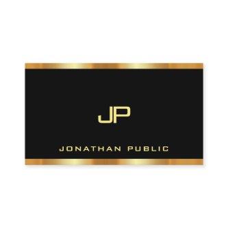 Luxury Black And Gold Modern Monogrammed Template