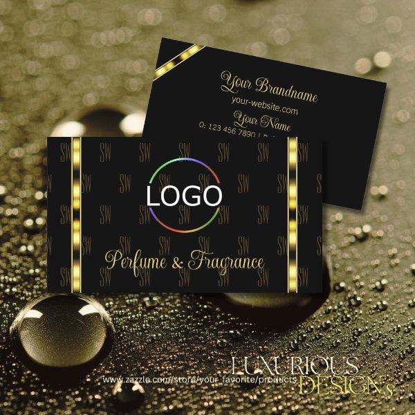 Luxury Black and Gold with Logo Patterned Letters