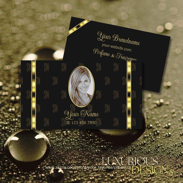 Luxury Black and Gold with Photo Patterned Letters