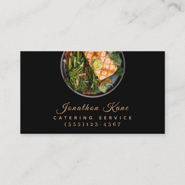 Luxury Black Food Plate Catering Chef Service