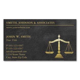 Luxury Black Lawyer Scales of Justice Gold Look Magnetic