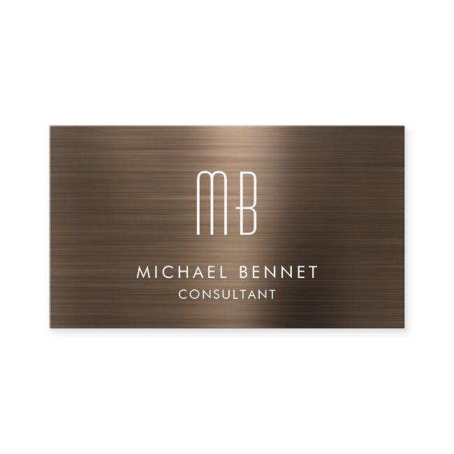 Luxury Bronze Brown Metallic Monogram Consultant