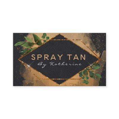 Luxury Bronze Glitter On Black Mobile Spray Tan