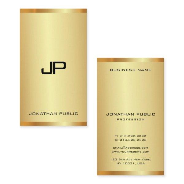 Luxury  Monogram Gold Look Vertical
