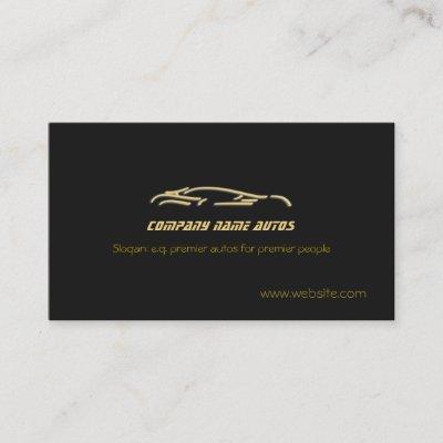 Luxury Car Trade - Gold Sportscar, black template