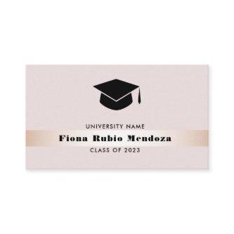 Luxury Chic Rose Gold Graduation cap Name Insert