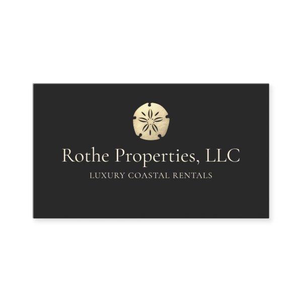 Luxury Coastal Real Estate Gold Sand Dollar Black