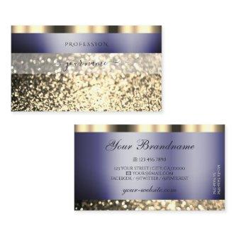 Luxury Dark Blue Gold Sparkling Glitter Glamorous