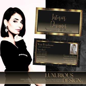 Luxury Dark Gold Frame Brown Gradient with Photo
