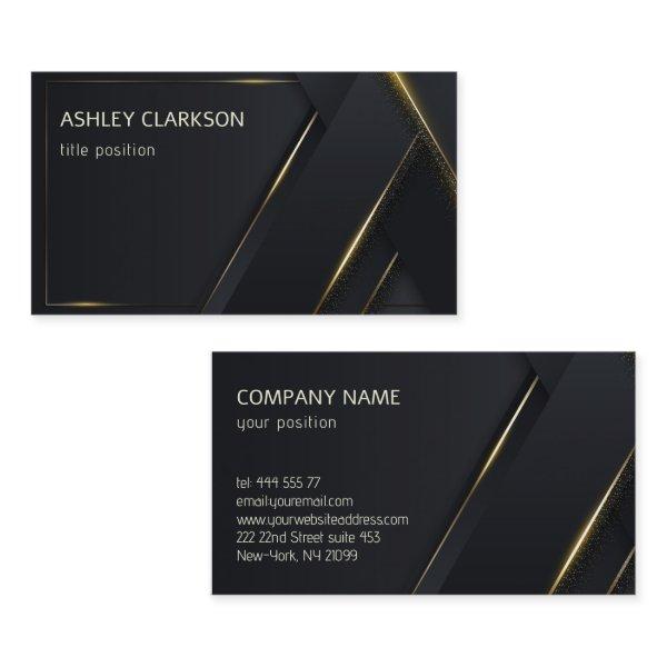 Luxury Dark Gray Background Gold Lines