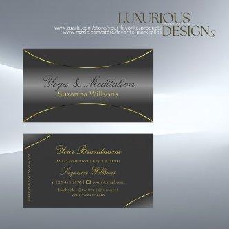 Luxury Dark Gray with Shimmery Gold Border Modern