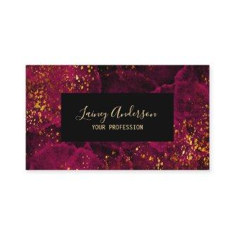 Luxury dark pink black and faux gold foil glitter