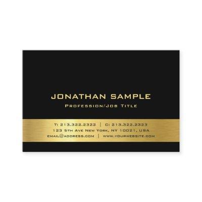Luxury Elegant Black And Gold Modern Trendy Plain