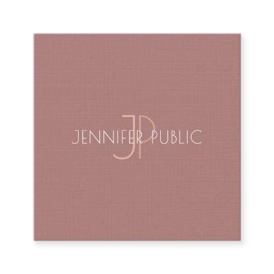 Luxury Elegant Modern Trendy Design Monogram Plain Square