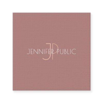 Luxury Elegant Modern Trendy Design Monogram Plain Square