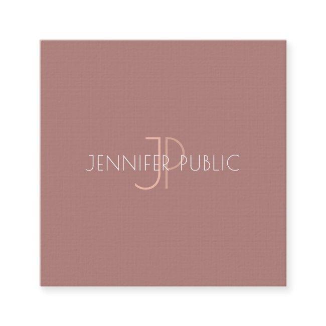 Luxury Elegant Modern Trendy Design Monogram Plain Square
