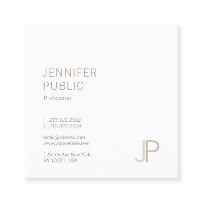 Luxury Elegant Monogram Plain Modern Trendy Design Square