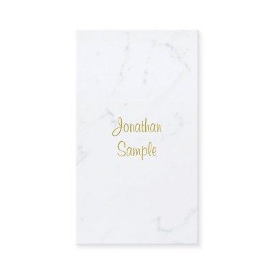 Luxury Elegant White Marble Gold Script Template