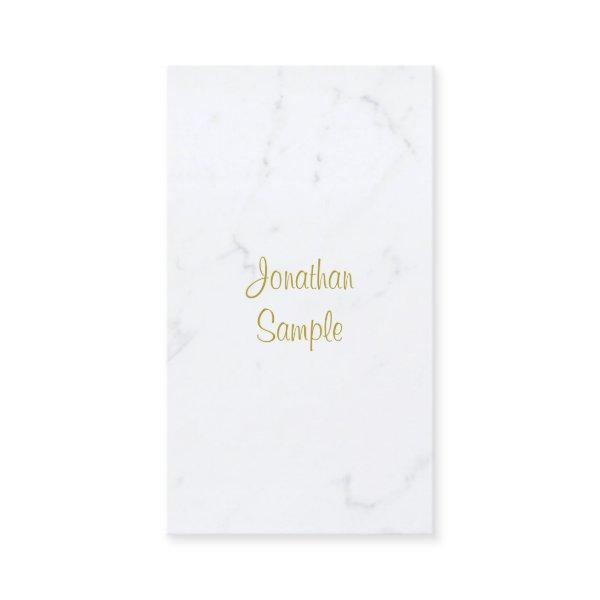 Luxury Elegant White Marble Gold Script Template